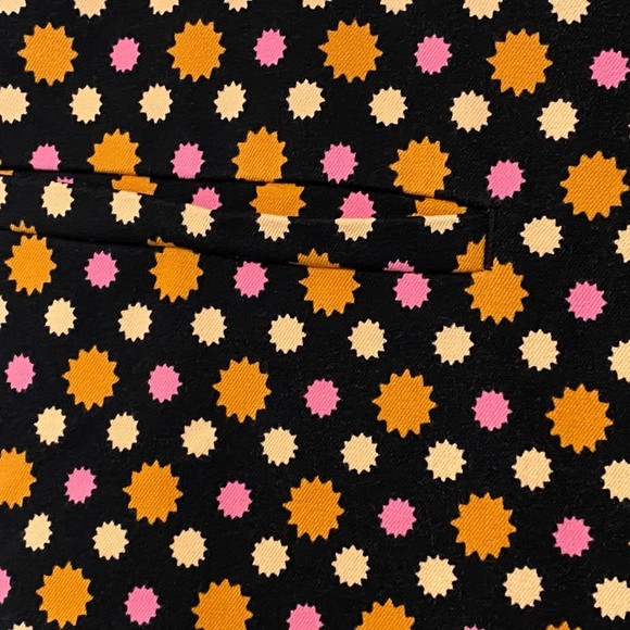 Anthropologies Kick Flare Trouser Pants Starburst Pattern Size 10 - Picture 7 of 14